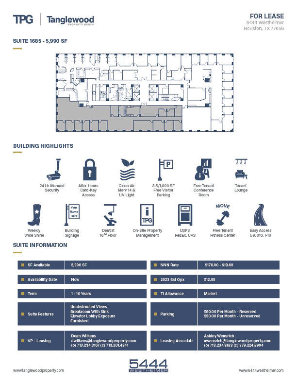 5444 Westheimer Rd, Houston, TX for lease Floor Plan- Image 1 of 1