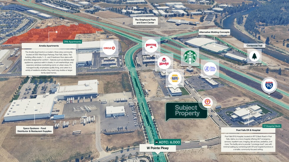 6190 W Pointe Pky, Post Falls, ID for sale - Aerial - Image 2 of 3