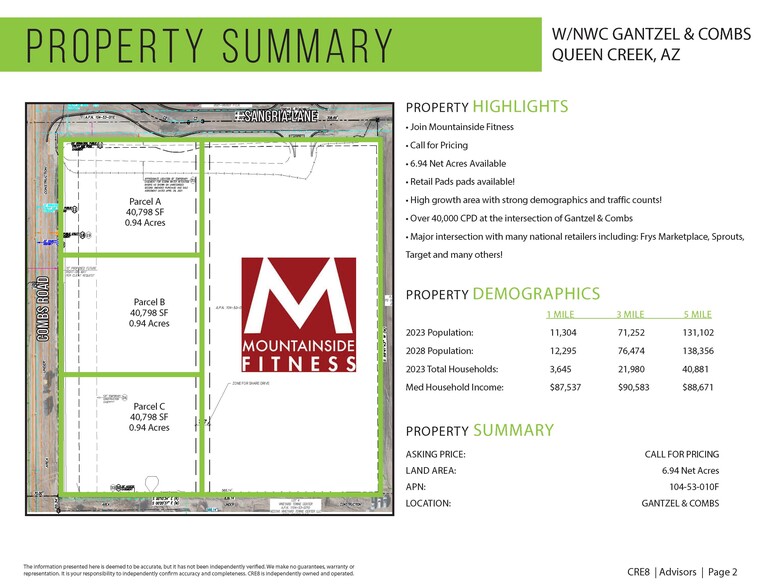 W/NWC Gantzel & Combs, Queen Creek, AZ for lease - Building Photo - Image 3 of 4