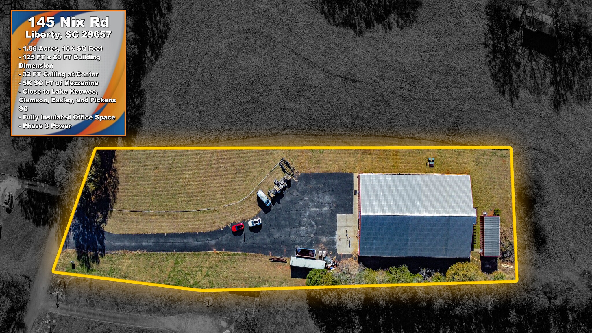 145 Nix Rd, Liberty, SC for sale Aerial- Image 1 of 1