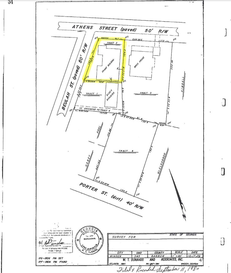 106 W Athens St, Winder, GA for sale Plat Map- Image 1 of 1