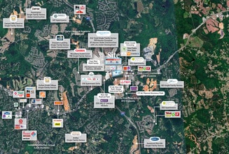 12709 Albemarle Rd, Charlotte, NC - AERIAL map view