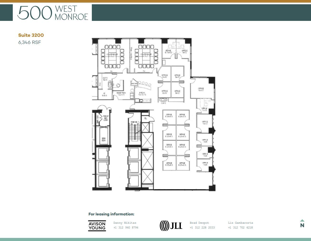 500 West Monroe St, Chicago, IL for lease Floor Plan- Image 1 of 1