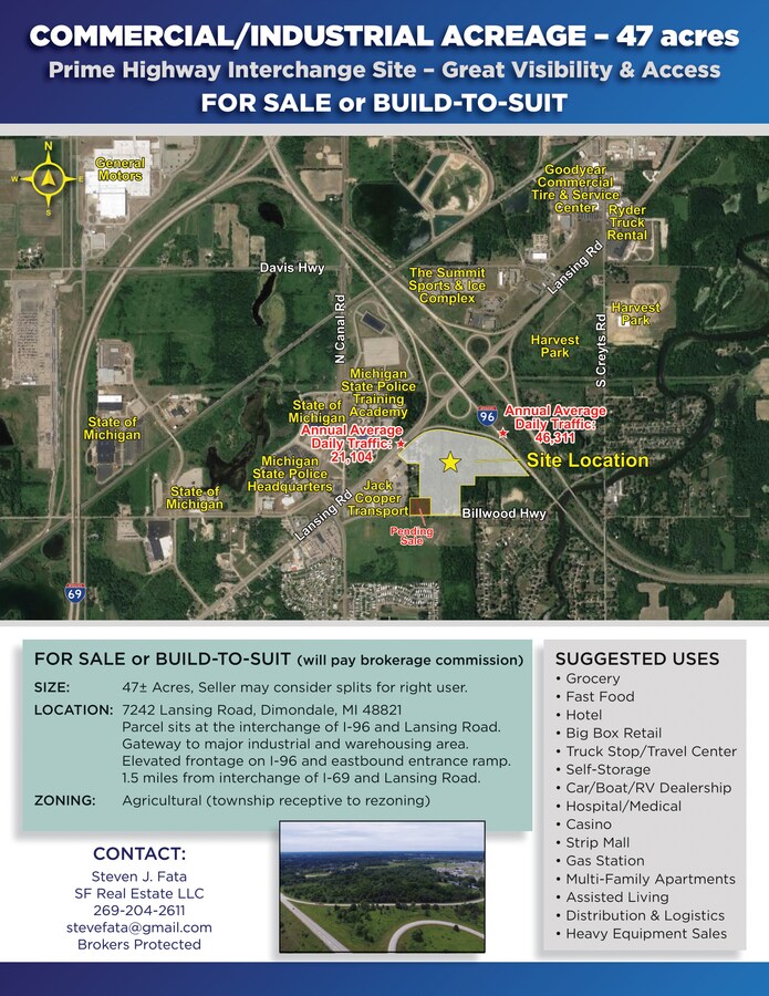 7242 Lansing Rd, Dimondale, MI 48821 Land for Sale