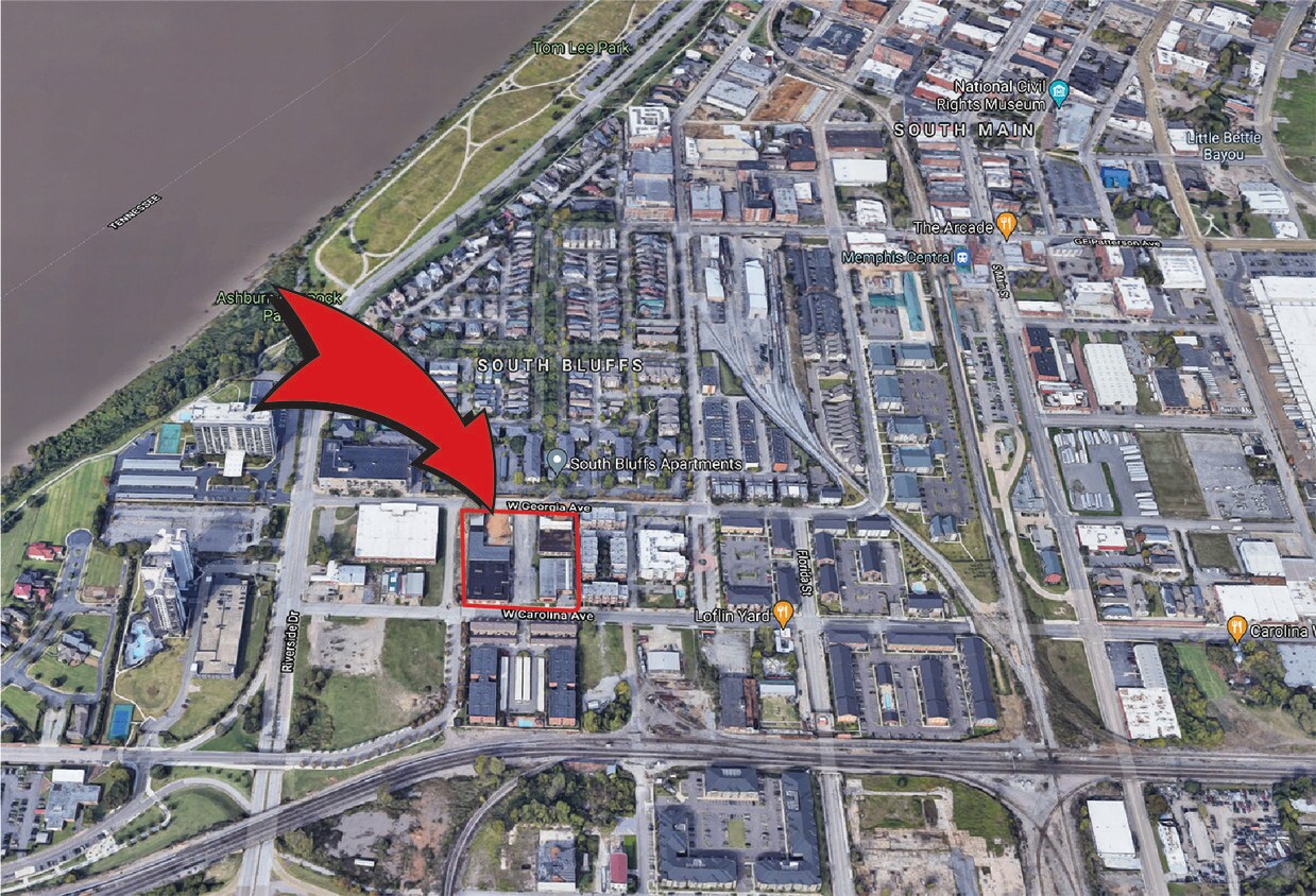 South Downtown Memphis Development Site portfolio of 3 properties for sale on LoopNet.com Aerial- Image 1 of 10