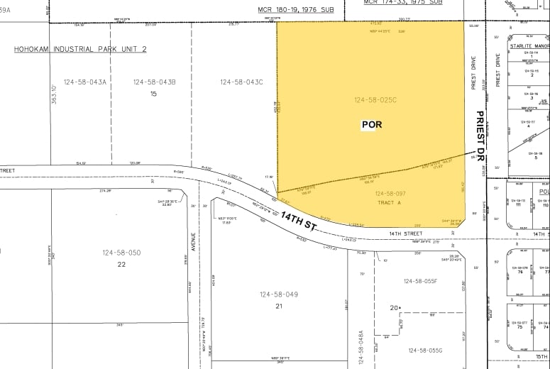 1410 W 14th St, Tempe, AZ for lease - Plat Map - Image 3 of 4