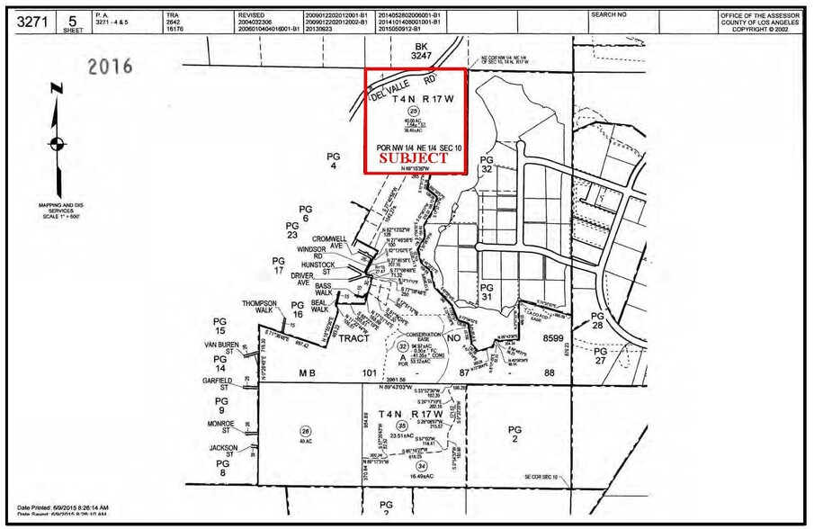 Del Valle Rd, Castaic, CA for sale - Plat Map - Image 3 of 4