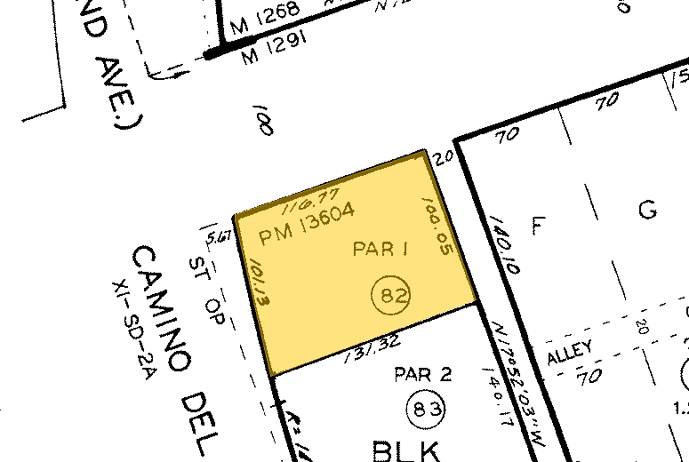 1435 Camino del Mar, Del Mar, CA for lease - Plat Map - Image 2 of 3