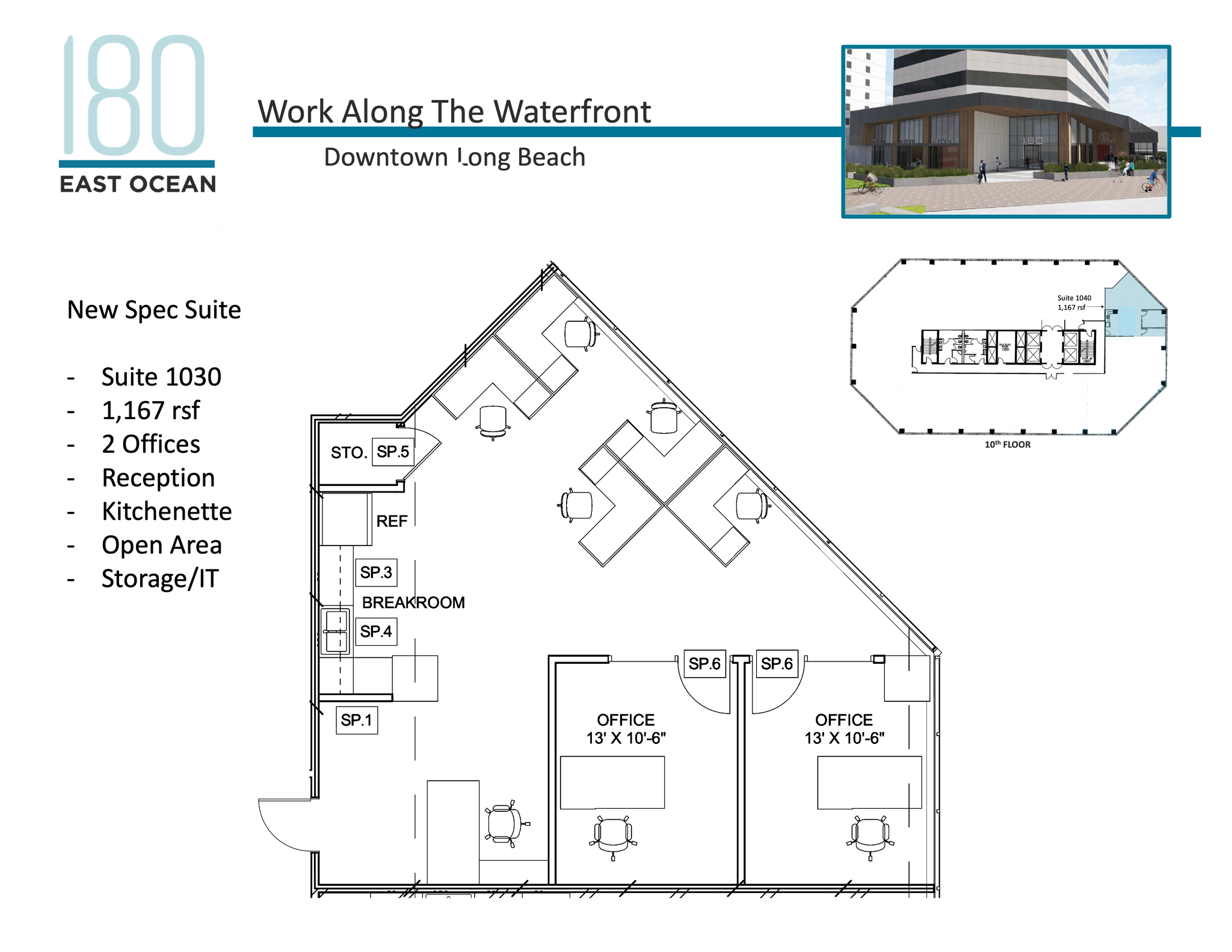 180 E Ocean Blvd, Long Beach, CA for lease Floor Plan- Image 1 of 1