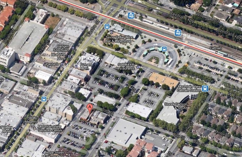 735 Villa St, Mountain View, CA for lease - Aerial - Image 2 of 7