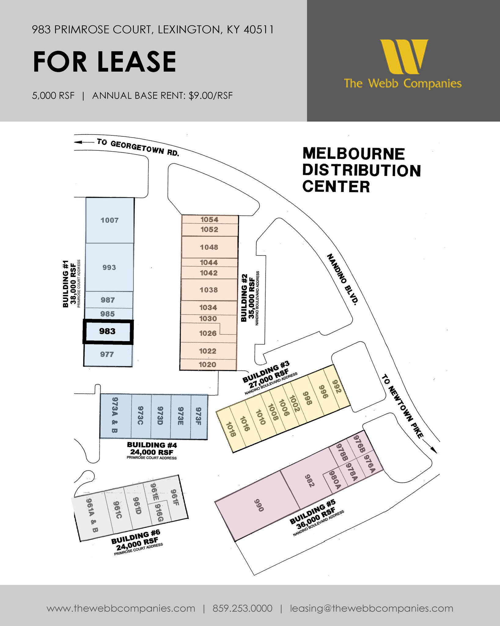 977-1007 Primrose Ct, Lexington, KY for lease Site Plan- Image 1 of 1