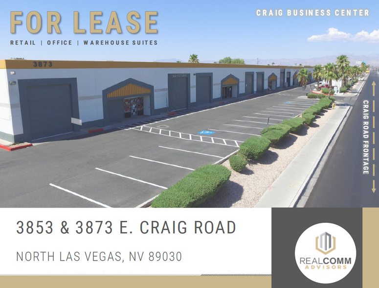 3853 E Craig Rd, North Las Vegas, NV for lease - Building Photo - Image 1 of 4