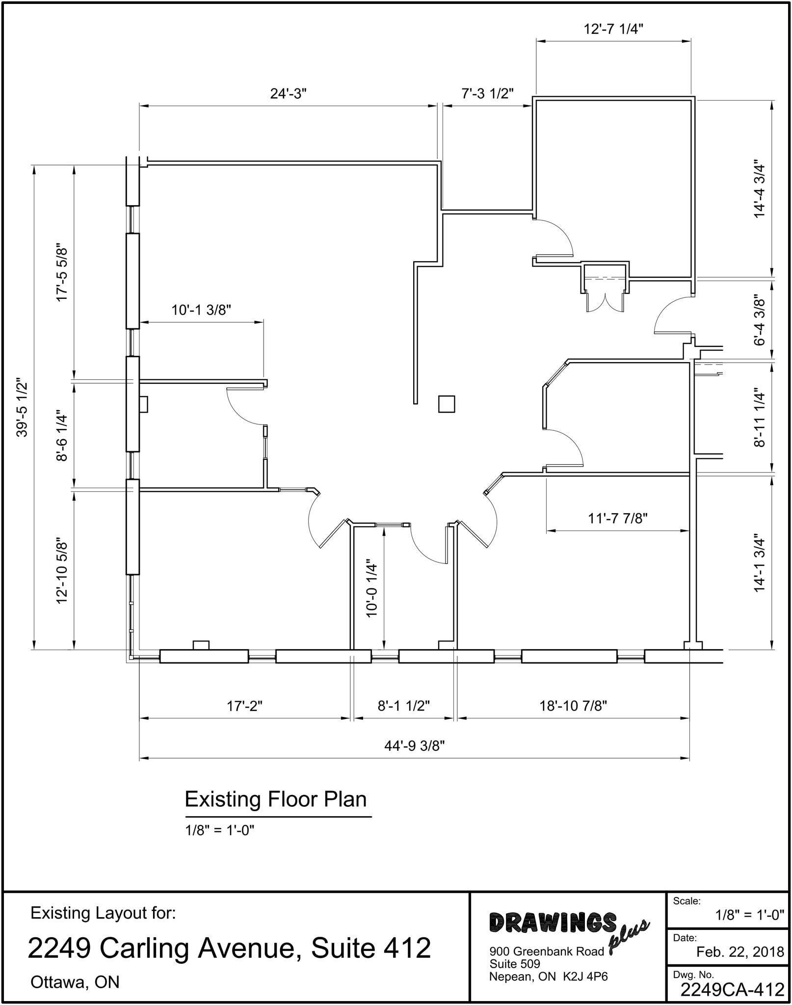 2249 Carling Ave, Ottawa, ON for lease Floor Plan- Image 1 of 2