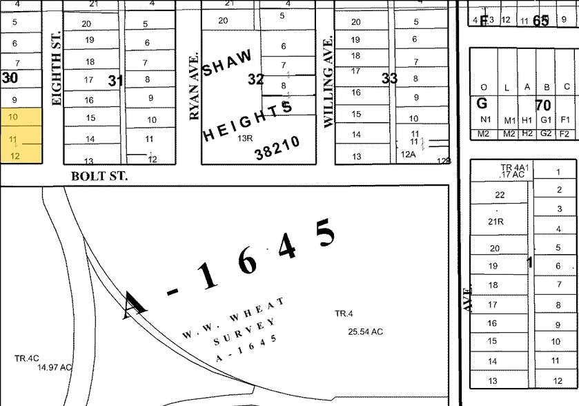 4040 8TH St, Fort Worth, TX for lease - Plat Map - Image 2 of 3