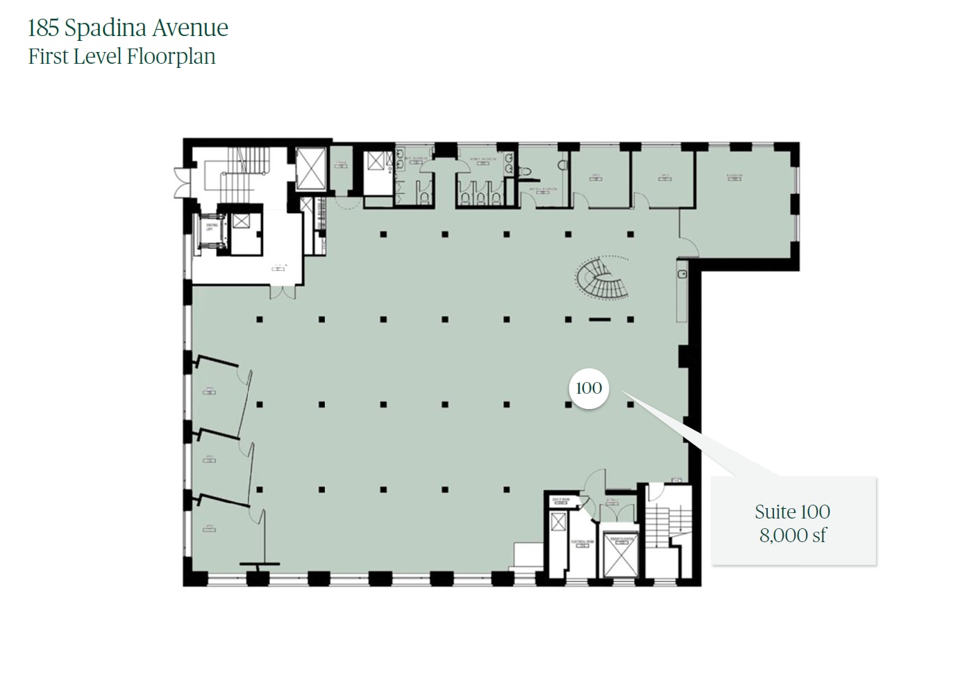 185 Spadina Ave, Toronto, ON for lease Floor Plan- Image 1 of 1