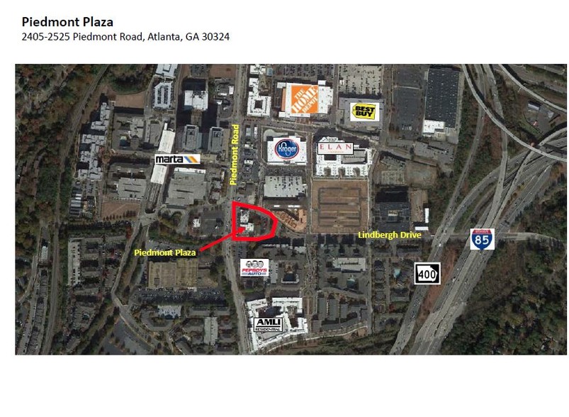 2423 Piedmont Rd NE, Atlanta, GA for lease - Aerial - Image 2 of 7