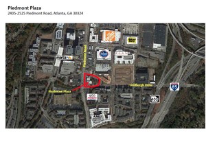 2423 Piedmont Rd NE, Atlanta, GA - aerial  map view