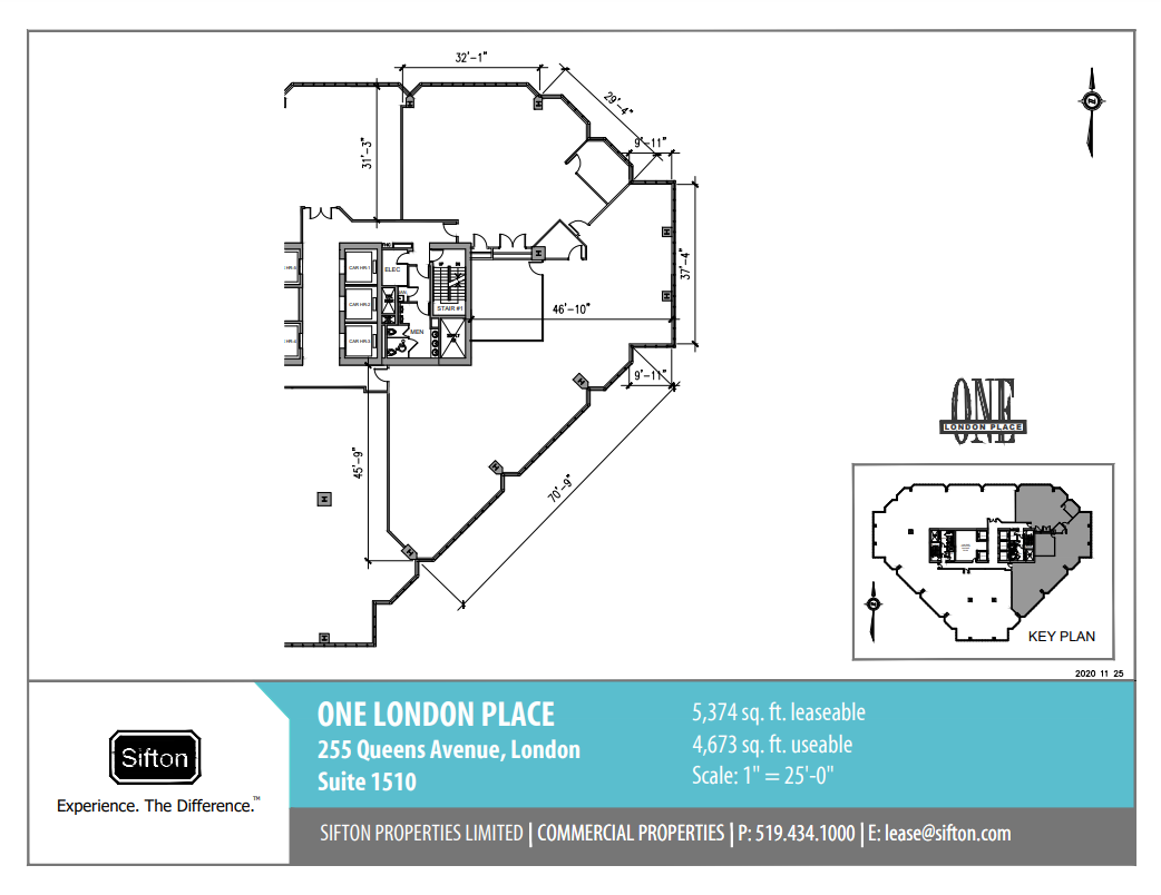 255 Queens Ave, London, ON for lease Floor Plan- Image 1 of 1