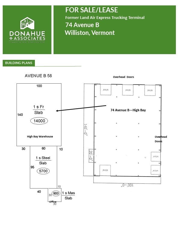 74 Avenue B Ave, Williston, VT for lease Floor Plan- Image 1 of 1