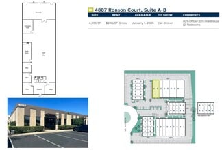 4883 Ronson Ct, San Diego, CA for lease Floor Plan- Image 2 of 2