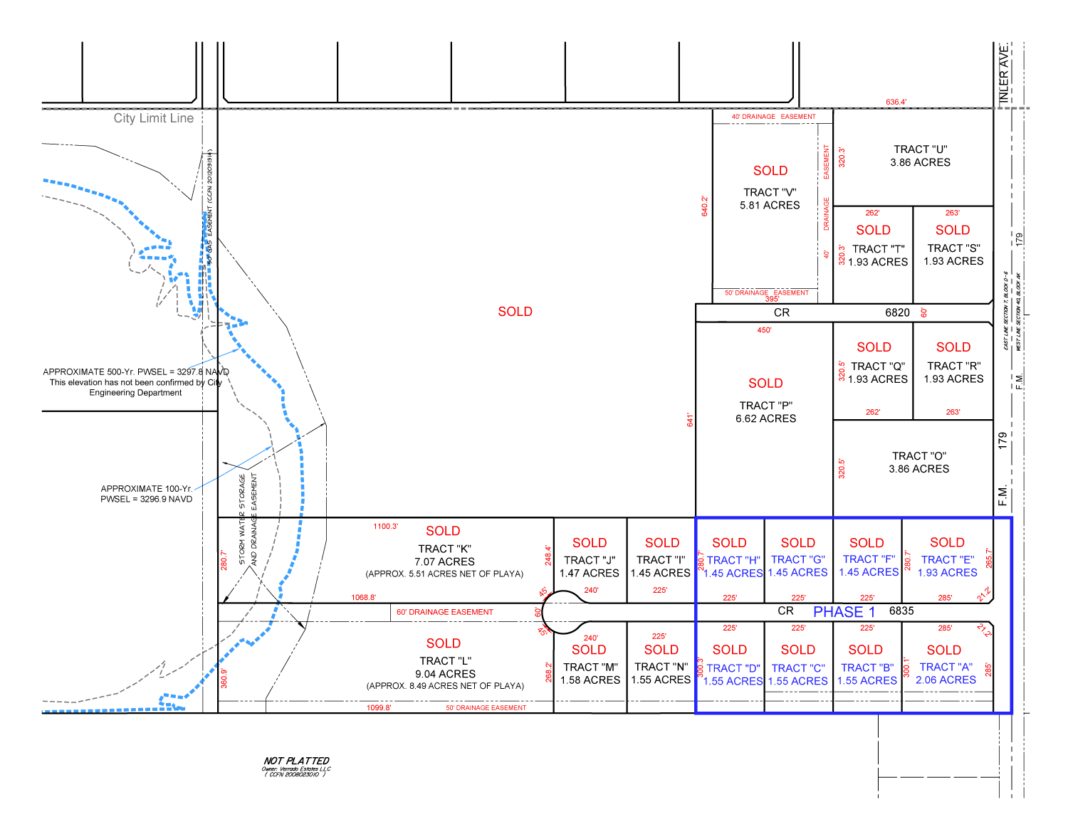 FM 179 & 34th Street, Lubbock, TX for sale Plat Map- Image 1 of 1