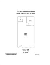 1815 W 1st Ave, Mesa, AZ for lease Floor Plan- Image 1 of 1
