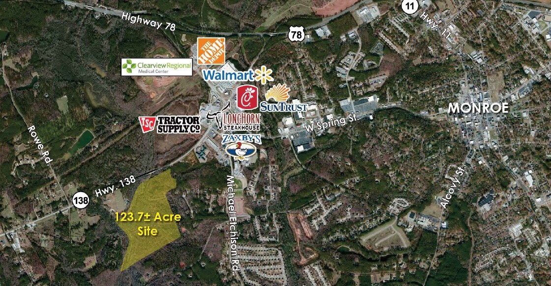 Hwy 138 & Michael Etchinson Rd, Monroe, GA for sale Aerial- Image 1 of 1
