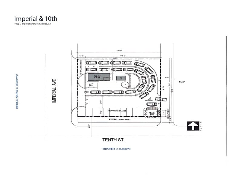 1002 S Imperial Ave, Calexico, CA for lease - Site Plan - Image 3 of 5