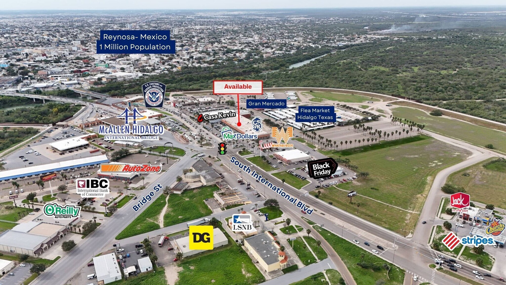 908 S International Blvd, Hidalgo, TX for sale Aerial- Image 1 of 1