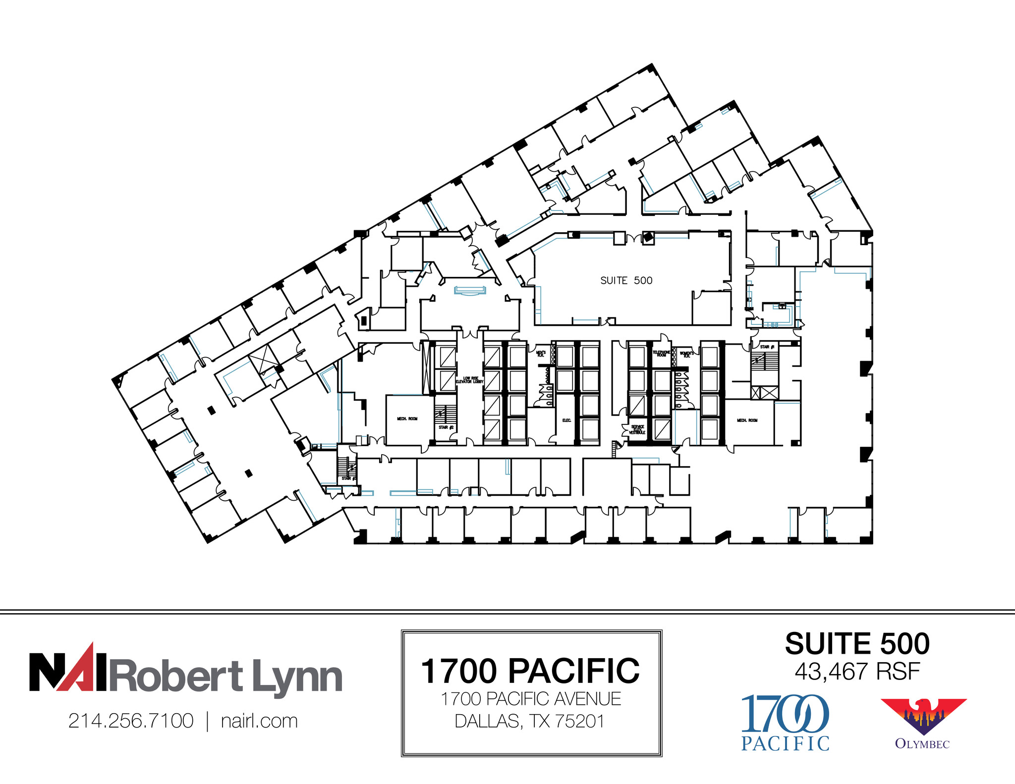 1700 Pacific Ave, Dallas, TX for lease Floor Plan- Image 1 of 1