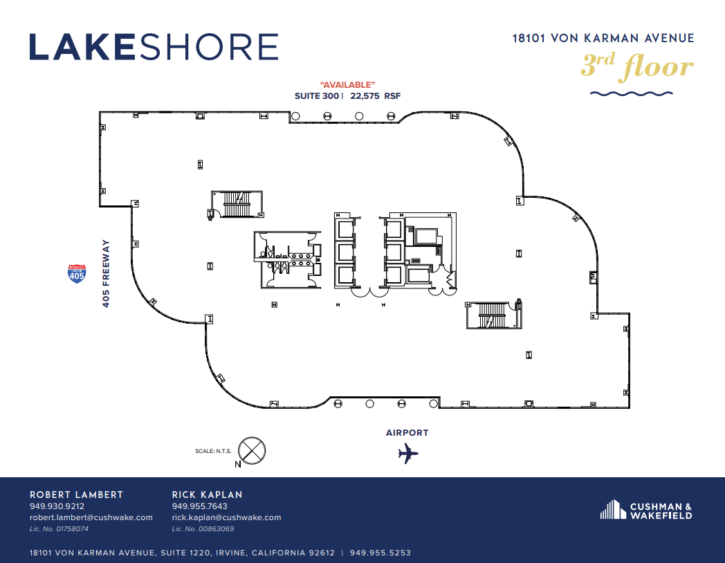 18101 Von Karman Ave, Irvine, CA for lease Floor Plan- Image 1 of 4