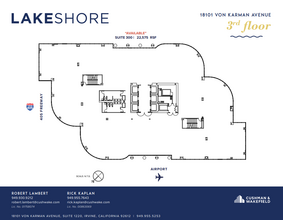 18101 Von Karman Ave, Irvine, CA for lease Floor Plan- Image 1 of 4