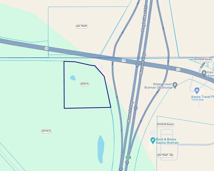 SWC OF I35 & 177 hwy, Braman, OK 74632 Land for Sale