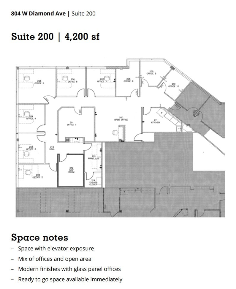 804 W Diamond Ave, Gaithersburg, MD for lease Floor Plan- Image 1 of 1