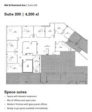 804 W Diamond Ave, Gaithersburg, MD for lease Floor Plan- Image 1 of 1