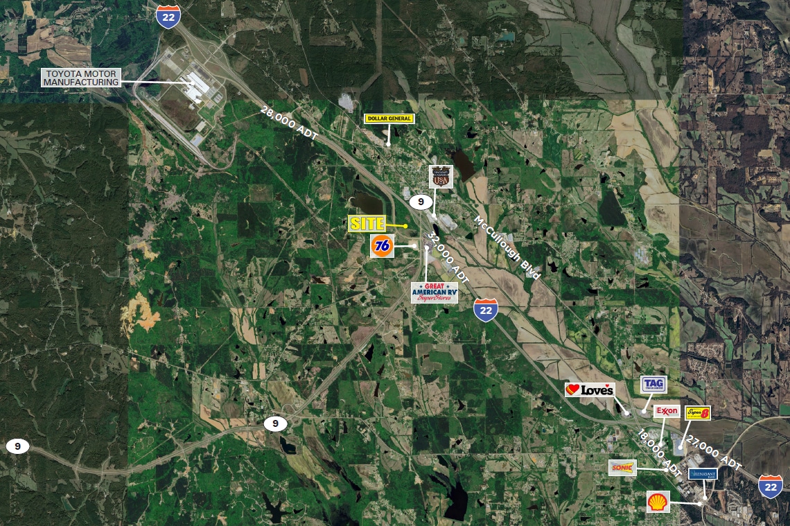 I-22 & SR 9, Belden, MS for lease Building Photo- Image 1 of 3