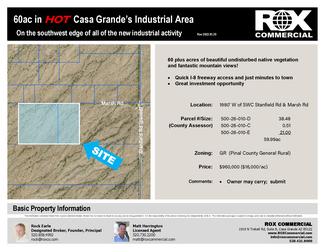 More details for W Marsh & Stanfield Rd, Stanfield, AZ - Land for Sale