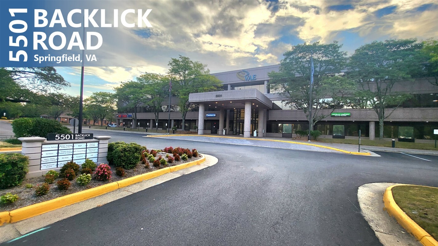 5501 Backlick Rd, Springfield, VA for lease Primary Photo- Image 1 of 6