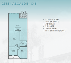 23151 Alcalde Dr, Laguna Hills, CA for lease Floor Plan- Image 1 of 1