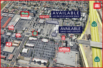 12400-12490 Central Ave, Chino, CA - aerial  map view