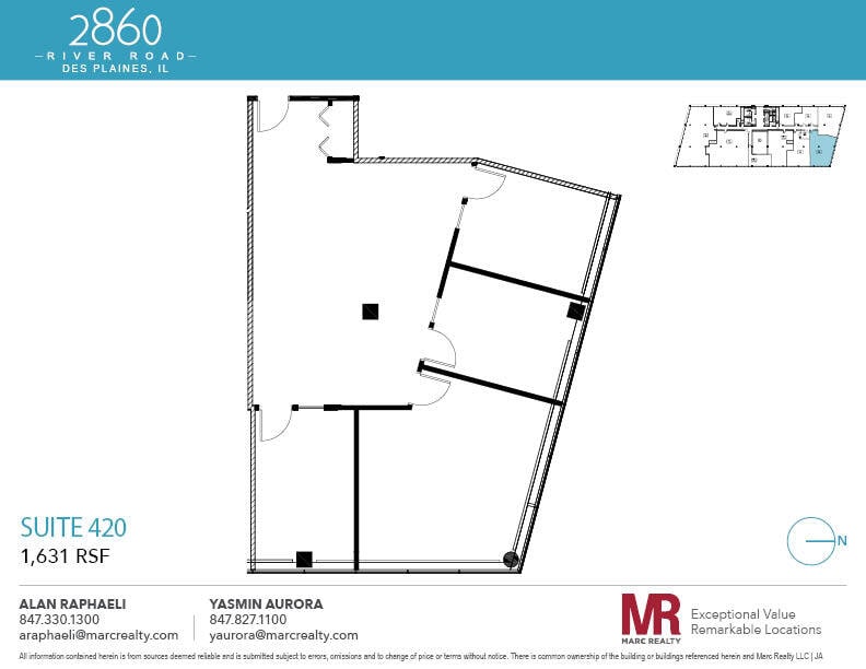 2860 S River Rd, Des Plaines, IL for lease Floor Plan- Image 1 of 4