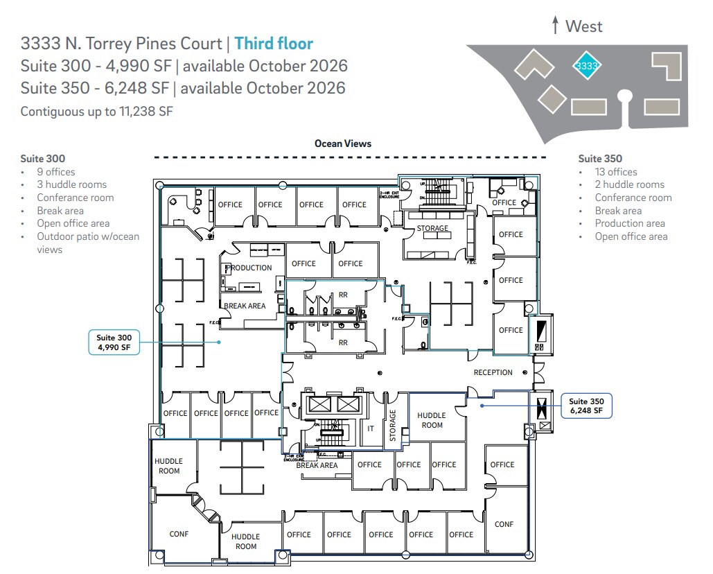 3333 N Torrey Pines Ct, La Jolla, CA for lease Floor Plan- Image 1 of 1