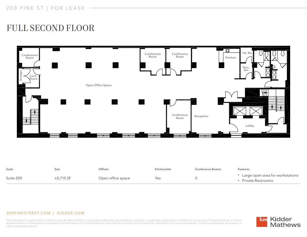 200-216 Pine St, San Francisco, CA for lease Floor Plan- Image 1 of 1