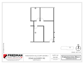 22260 Haggerty Rd, Northville, MI for lease Floor Plan- Image 1 of 2