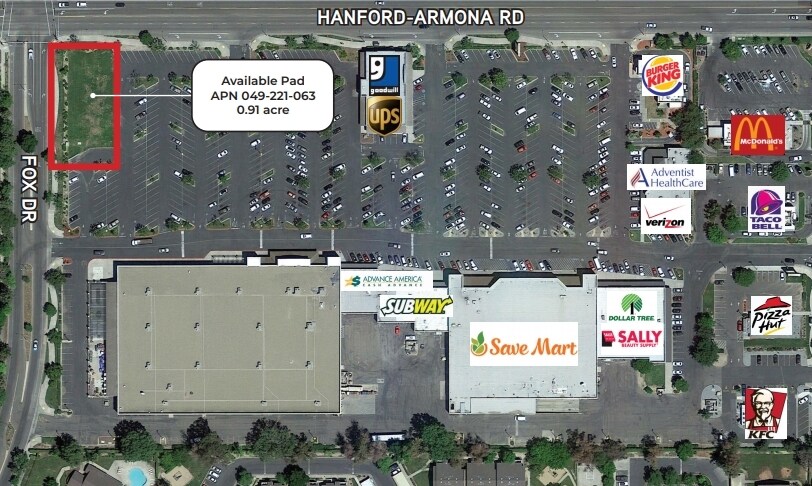 231 W Hanford Armona Rd, Lemoore, CA for sale Aerial- Image 1 of 1
