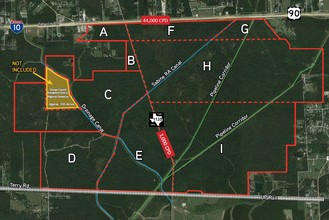 I-10 & FM 1135, Orange, TX - aerial  map view - Image1