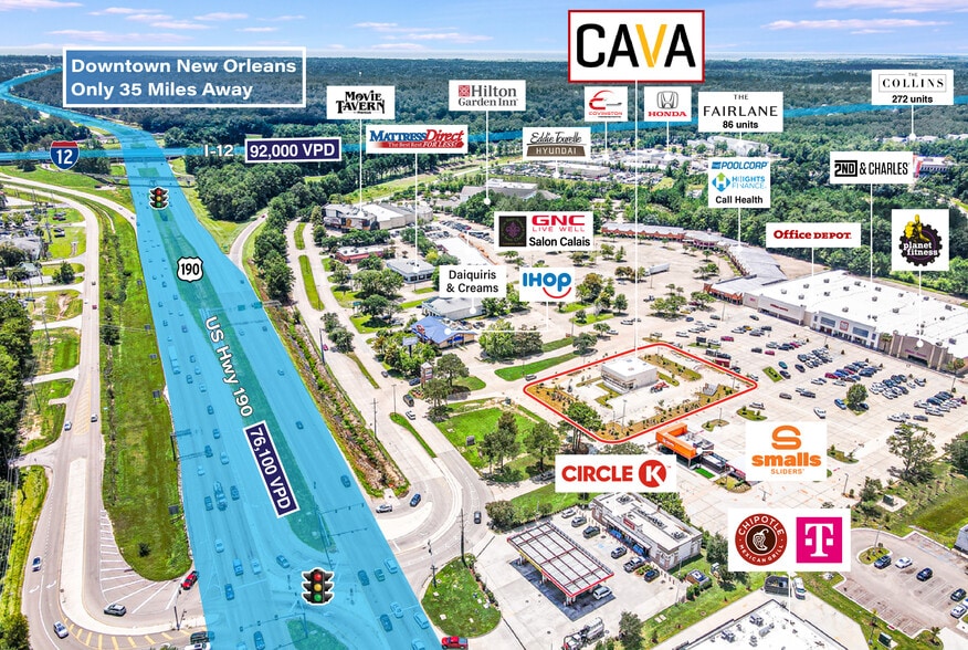 401 N Highway 190, Covington, LA for sale - Aerial - Image 3 of 6