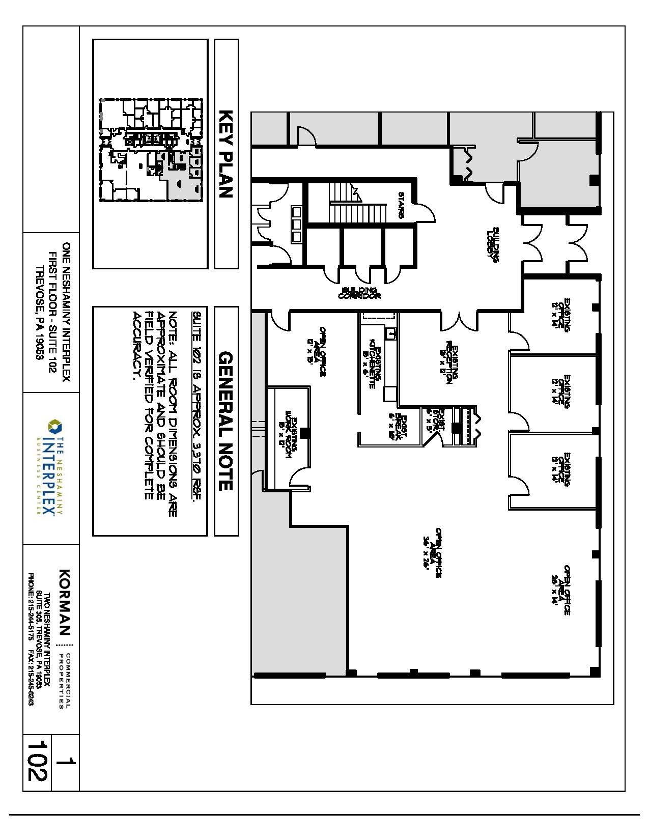 1 Neshaminy Interplex, Trevose, PA for lease Floor Plan- Image 1 of 2