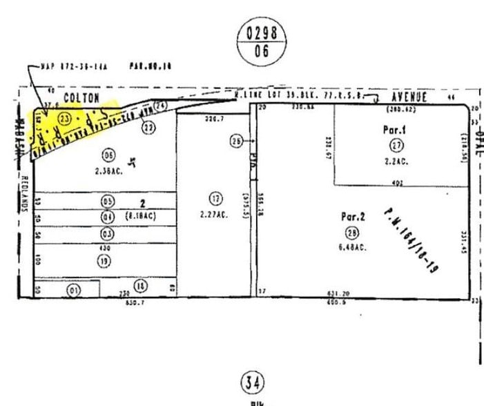 1700 E Colton Ave, Redlands, CA for sale - Plat Map - Image 3 of 6