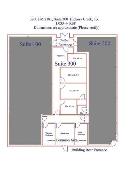 3960 FM 2181, Hickory Creek, TX for lease - Floor Plan - Image 2 of 5